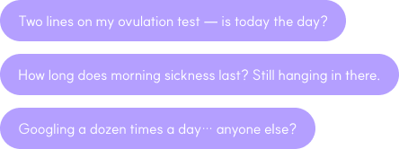 An illustration of a conversation example from the Community feature.